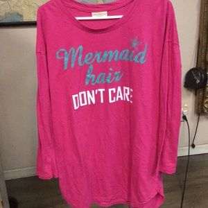 Mermaid hair don’t care t shirt.